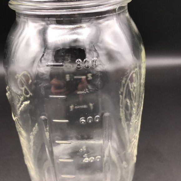 Ball Wide Mouth Glass Mason Jar 800ml/27oz No Lid 6 3/4" Fruit Design Mason Jar - Picture 6 of 11